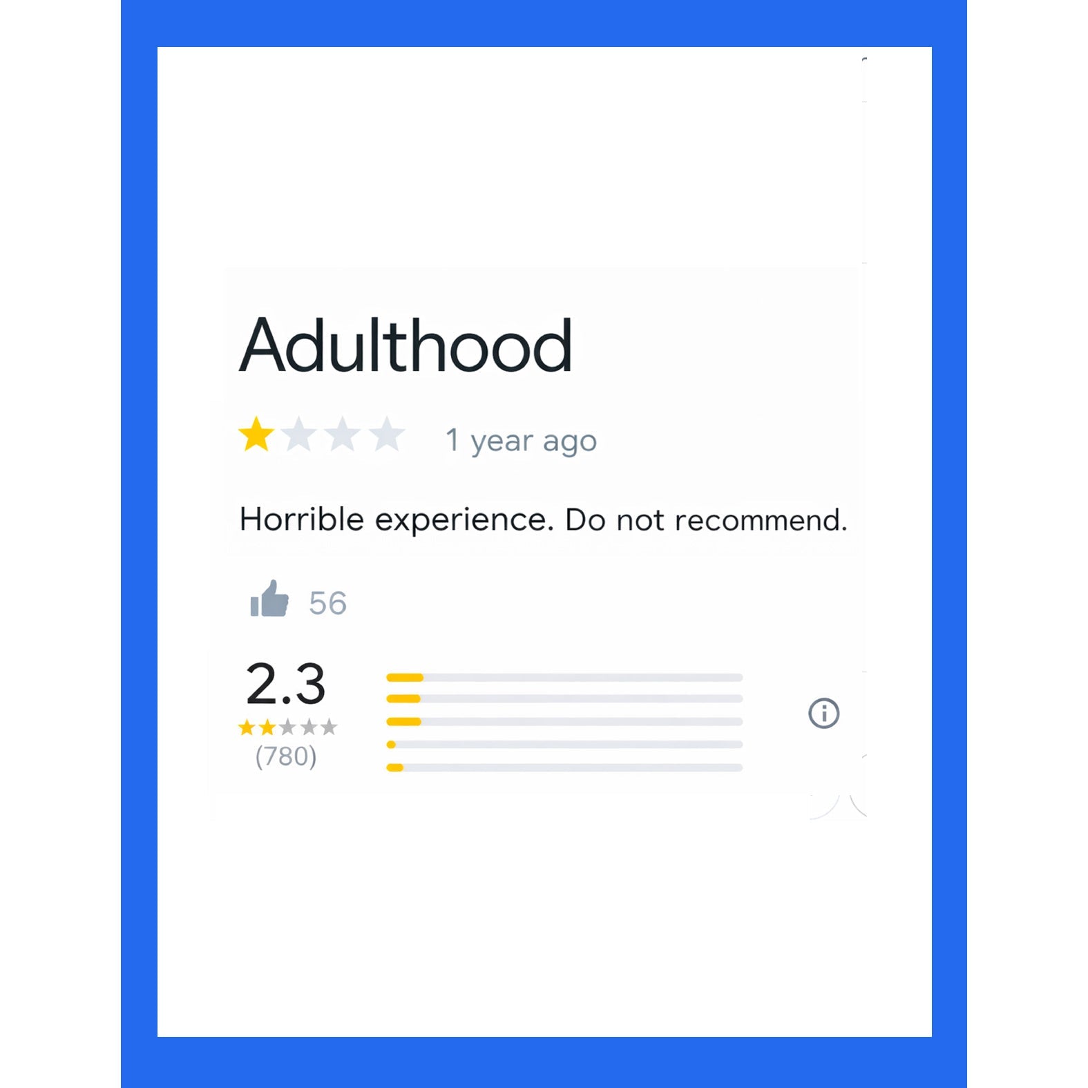 Decorative "Adulthood Experience" Poster | High - Quality Print | Repositionable Adhesive - Pasquín