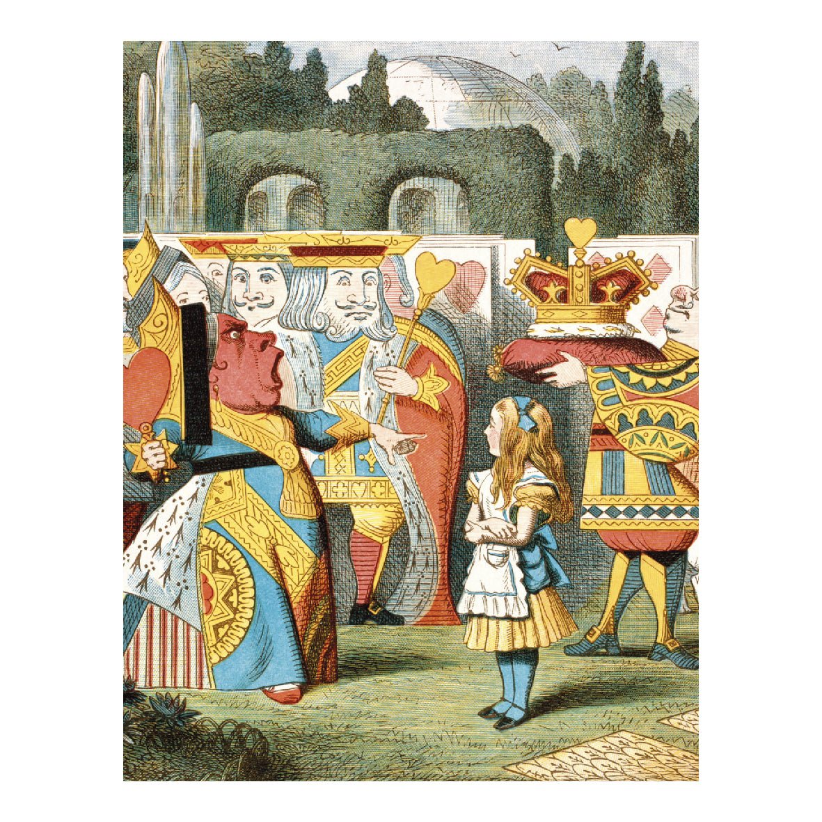 Decorative "Alice in Wonderland Collection: Red Queen" by Lewis Carroll Poster | High - Quality Print | Repositionable Adhesive - Pasquín