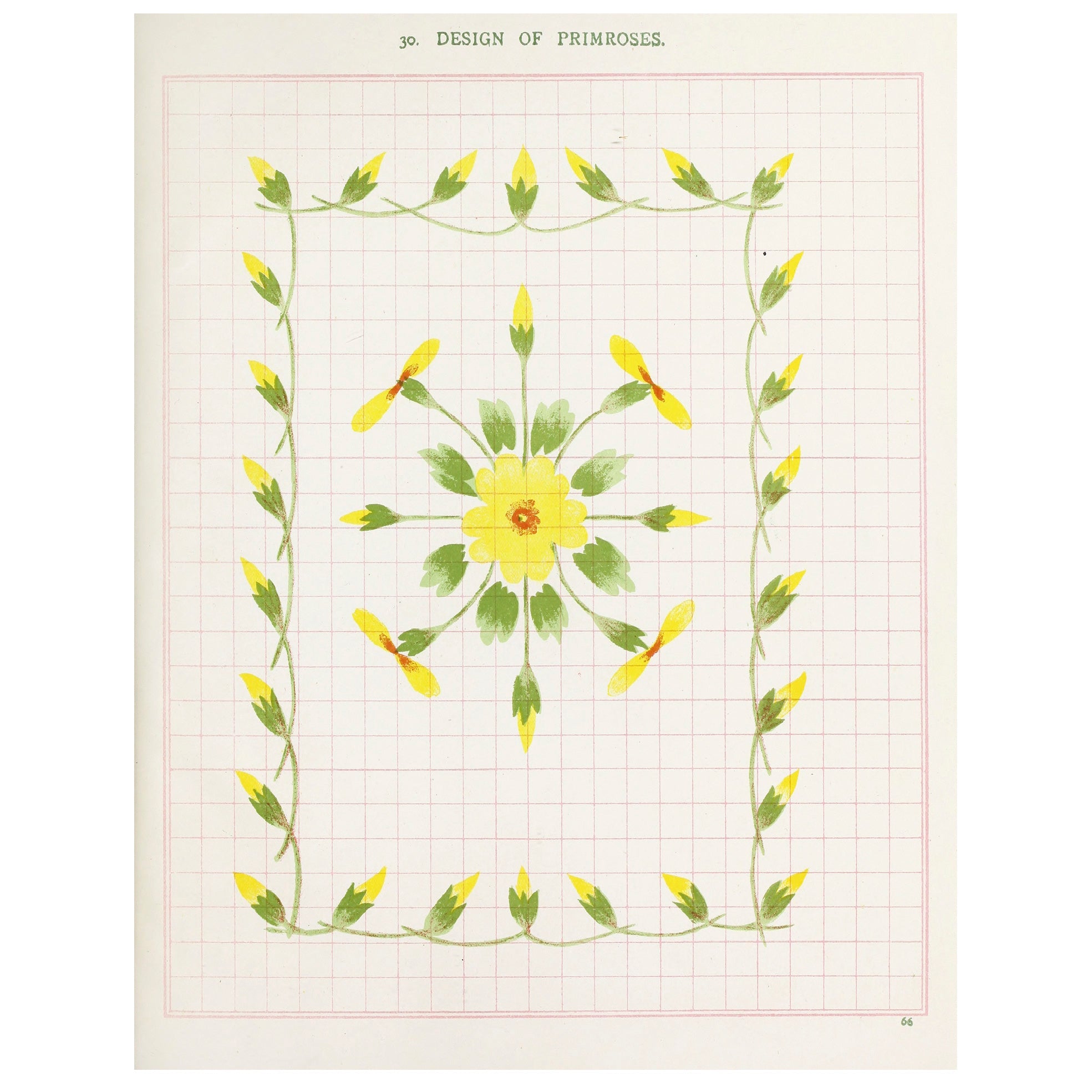 Decorative "Brushwork Plate 30 (1903)" by Marion Hudson Poster | High - Quality Print | Repositionable Adhesive - Pasquín