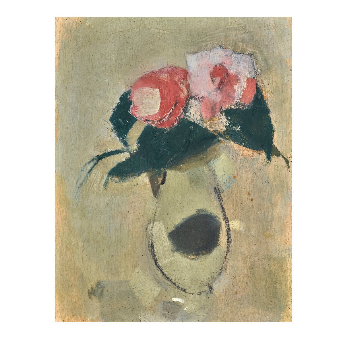 Decorative "Camellias" by Helene Schjerfbeck Poster | High - Quality Print | Repositionable Adhesive - Pasquín