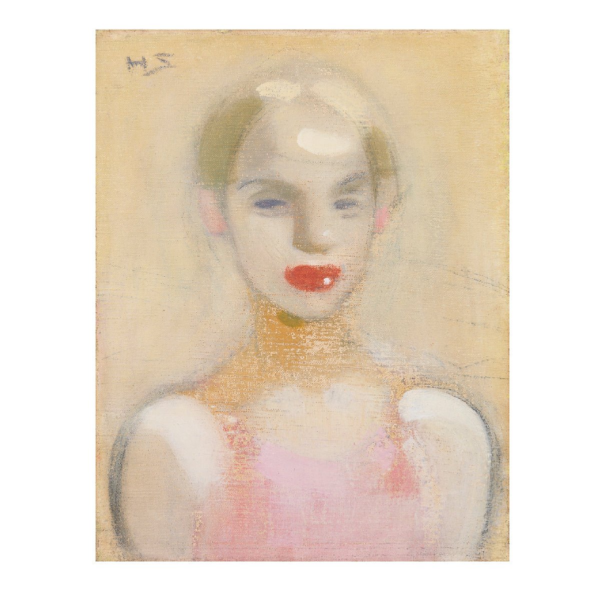 Decorative "Circus Girl (1916)" by Helene Schjerfbeck Poster | High - Quality Print | Repositionable Adhesive - Pasquín