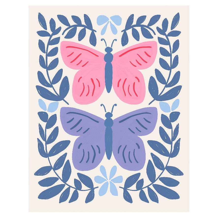 Decorative "Coquette Collection: Butterflies" Posters | High - Quality Print | Repositionable Adhesive - Pasquín