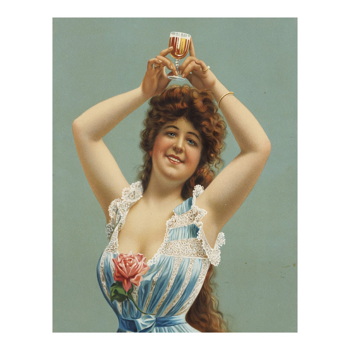 Decorative "Coquette Collection: Cocktail Lady" Posters | High - Quality Print | Repositionable Adhesive - Pasquín