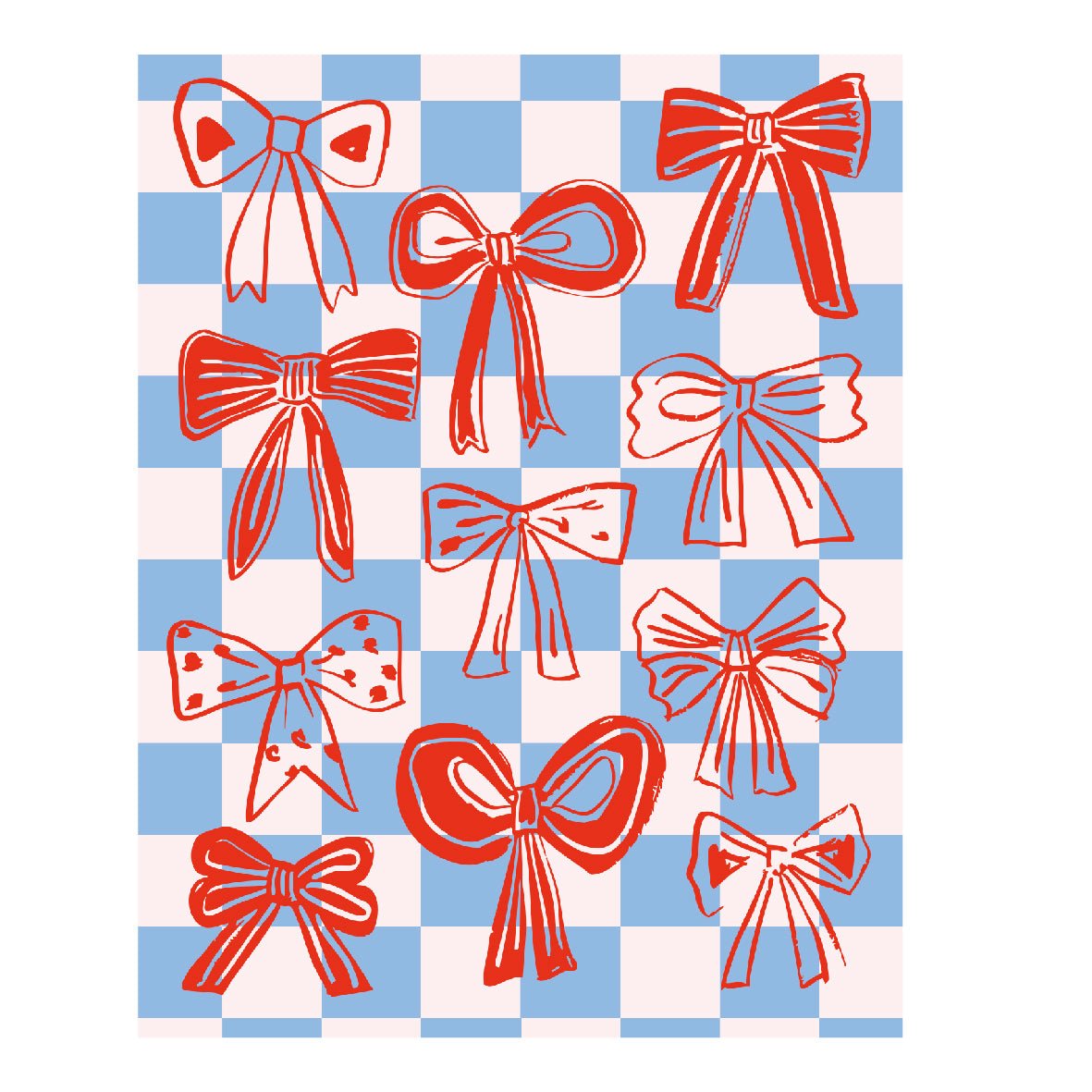 Decorative "Coquette Collection: Pretty Ribbons" Poster | High - Quality Print | Repositionable Adhesive - Pasquín