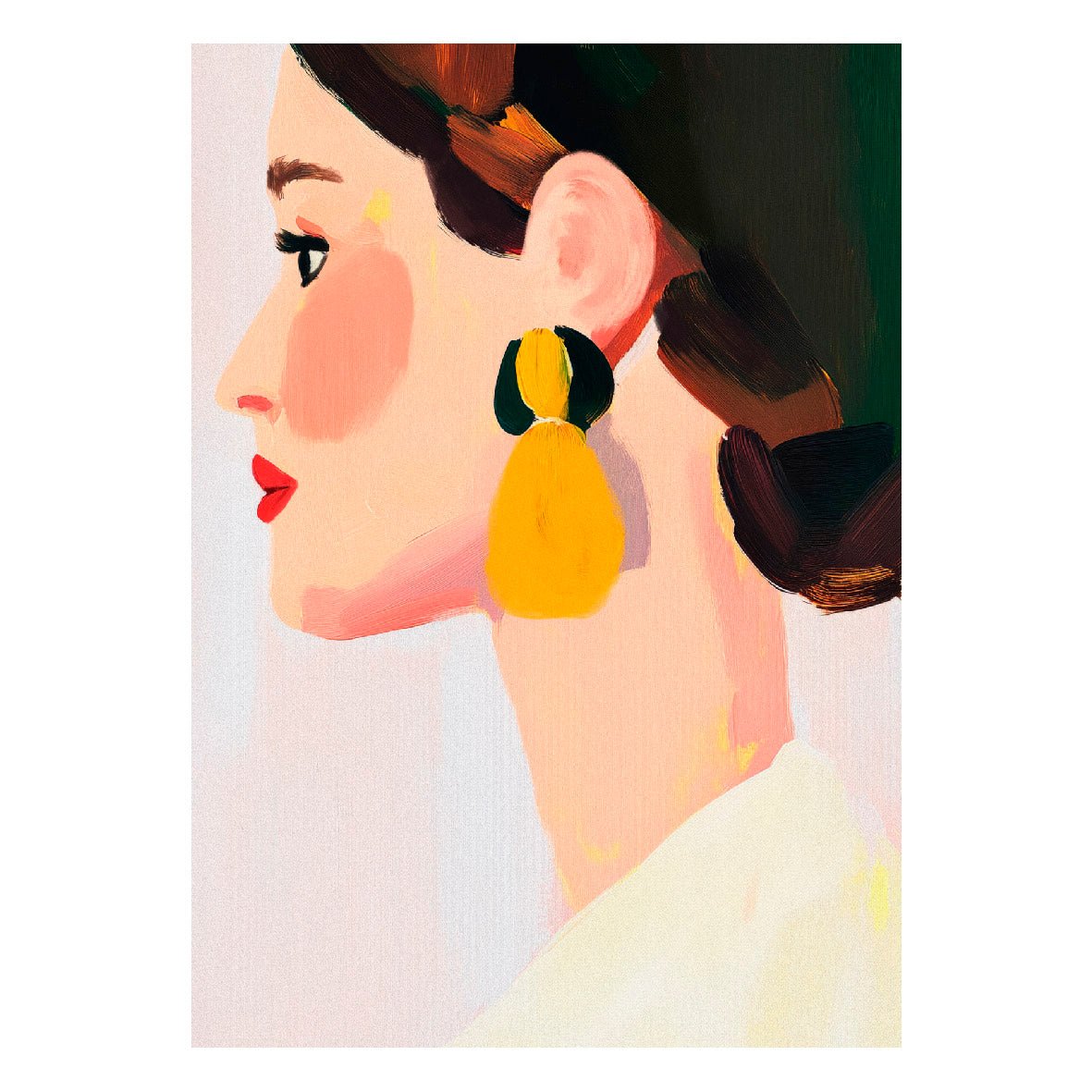 Decorative "Elegant Bell Earrings" Poster | High - Quality Print | Repositionable Adhesive - Pasquín