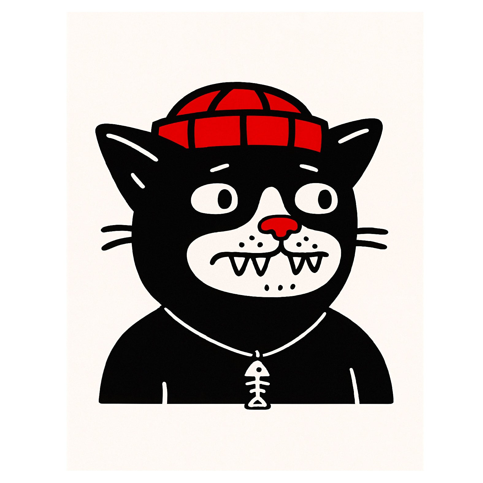 Decorative "Gangster Cat" Poster | High - Quality Print | Repositionable Adhesive - Pasquín