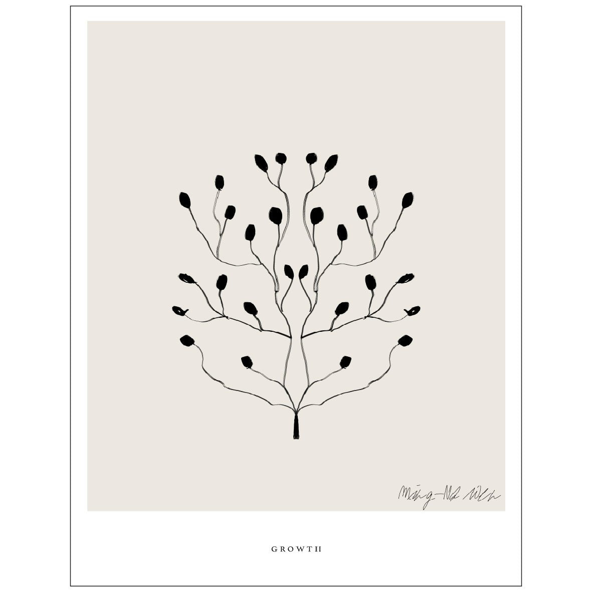 Decorative "Growth" Poster | High - Quality Print | Repositionable Adhesive - Pasquín
