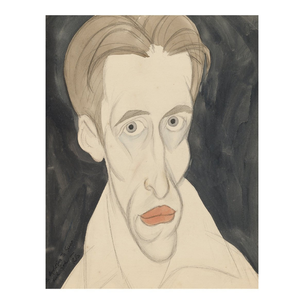 Decorative "Self - Portrait (1925)" by Ralph Barton Poster | High - Quality Print | Repositionable Adhesive - Pasquín