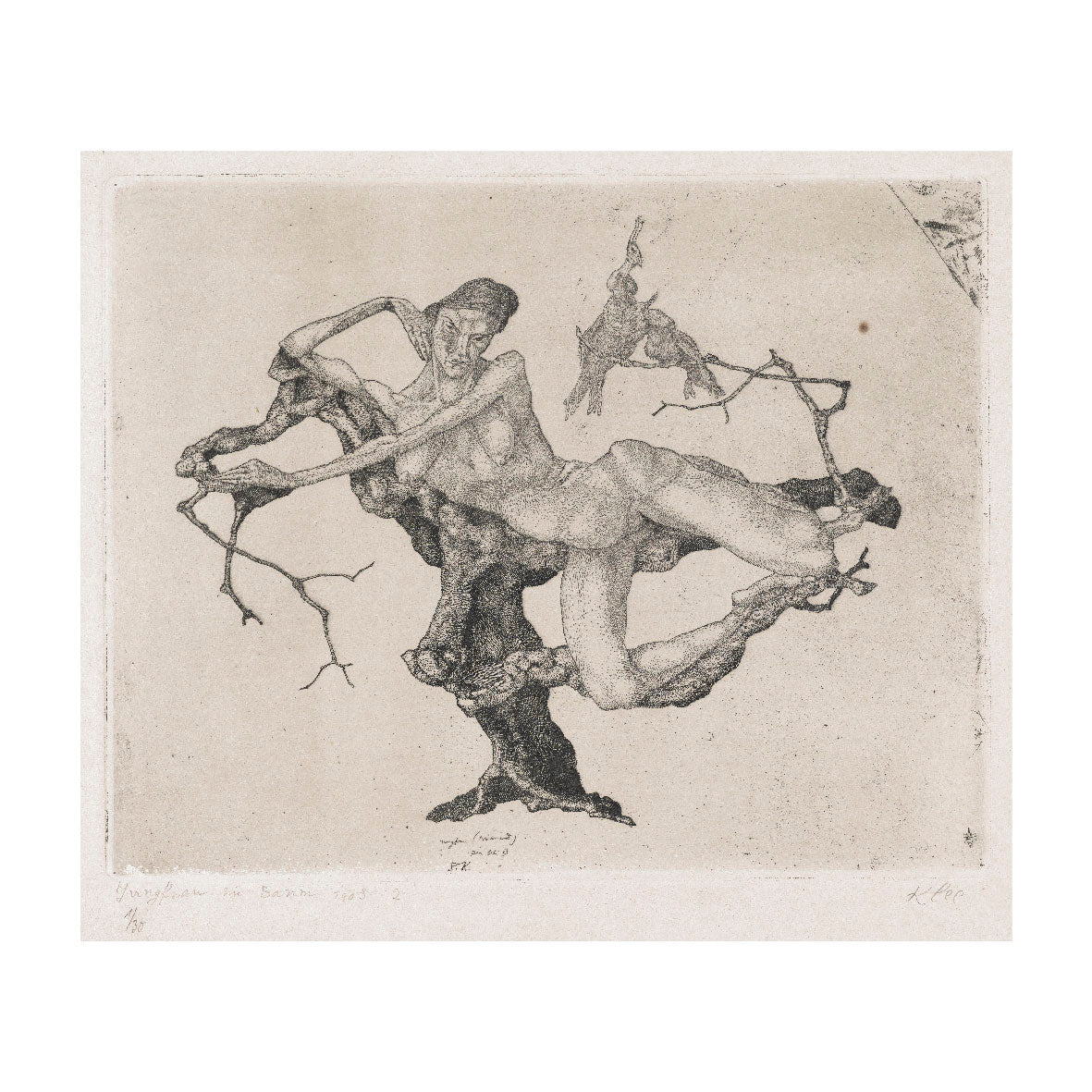 Decorative "Virgin (Dreaming) (1903)" by Paul Klee Poster | High - Quality Print | Repositionable Adhesive - Pasquín