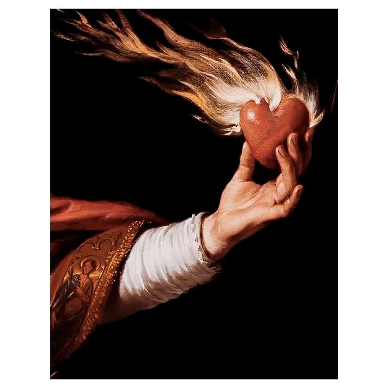 “Flaming Heart (Variation)" - Reusable Peel - and - Stick Poster - Pasquín