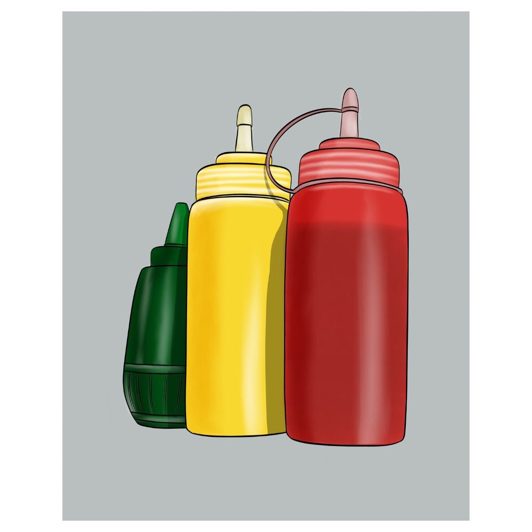 Pasquín Completada Collection "Trilogía de Salsas" by Lina Foret - Reusable Peel - and - Stick Poster - Pasquín