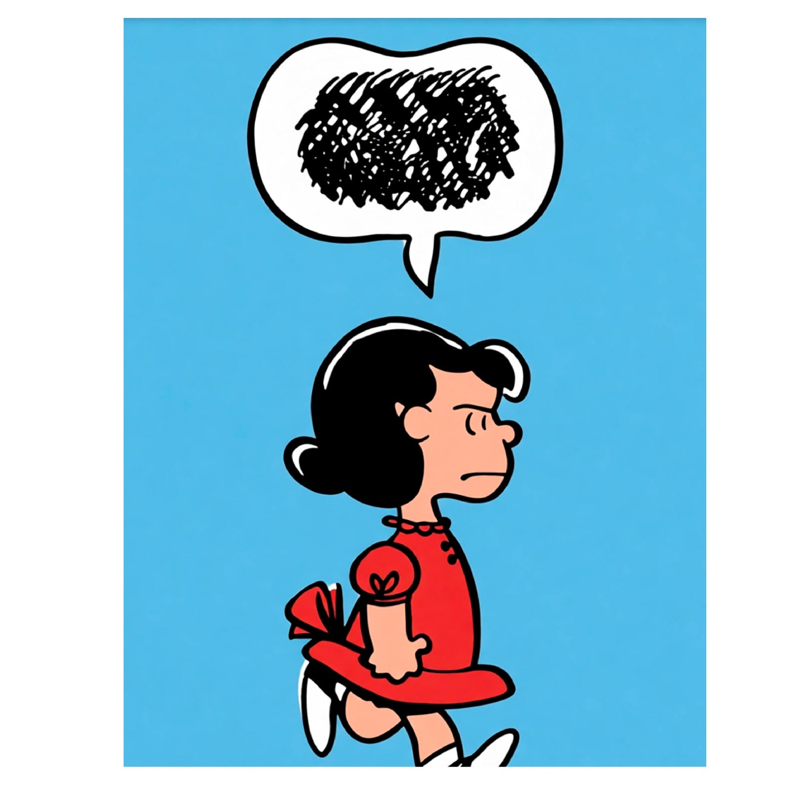 “Angry Lucy” (1952) Reusable Peel - and - Stick Poster by Charles M. Schulz - Pasquín