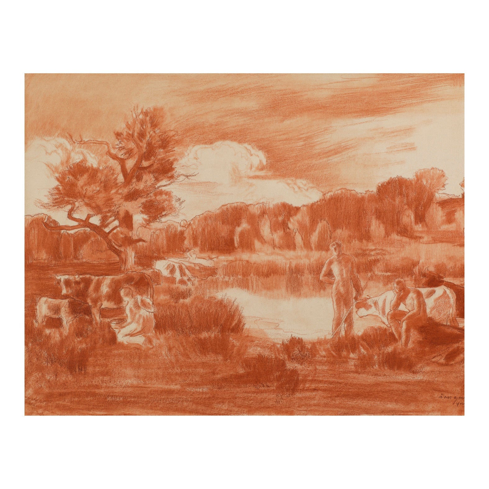 Decorative "Classical Subject" by Émile - René Ménard Poster | High - Quality Print | Repositionable Adhesive - Pasquín