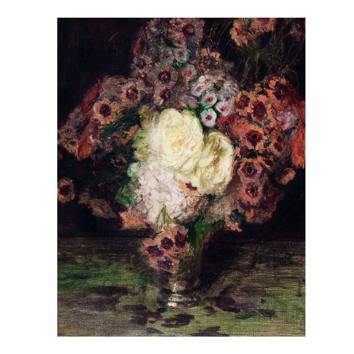 Decorative "Fleurs Dans Un Vase (1898)" by Jacques - Émile Blanche Poster | High - Quality Print | Repositionable Adhesive - Pasquín