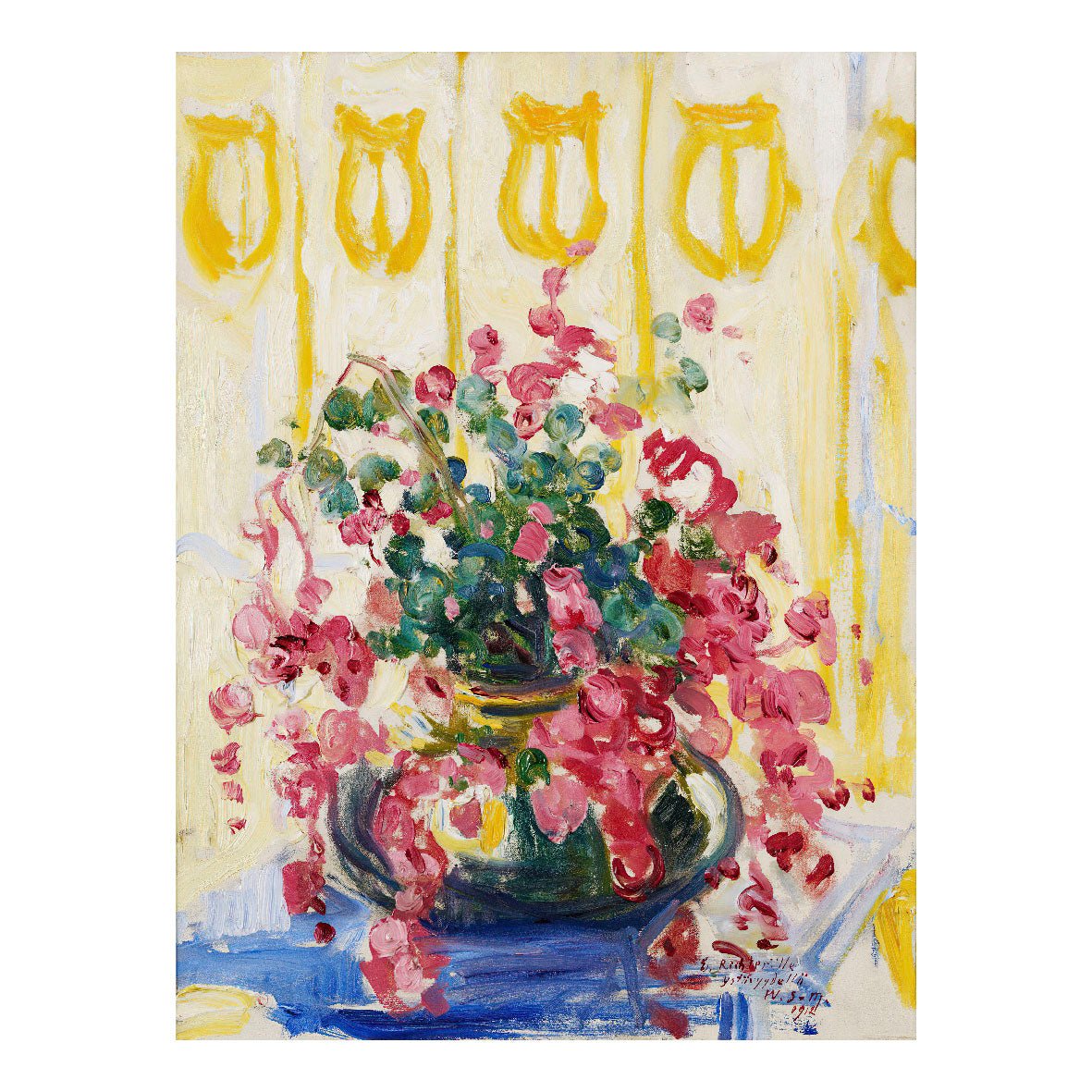 Decorative "Flowers (1912)" by Wilho Sjöström Poster | High - Quality Print | Repositionable Adhesive - Pasquín