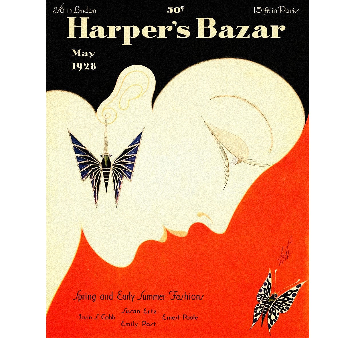 Decorative “Iconic Harper's Bazar (1928)" Poster | High - Quality Print | Repositionable Adhesive - Pasquín