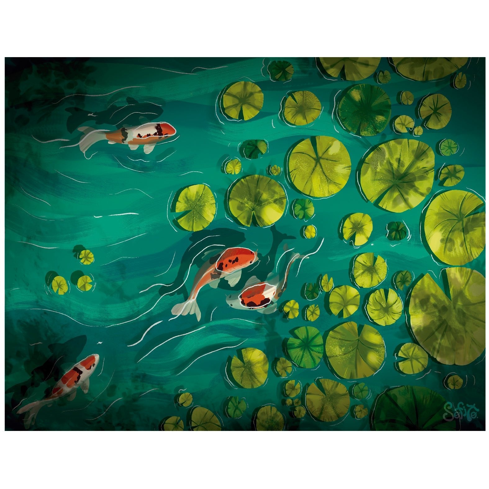 Decorative "KOIS" by Sofito Poster | High - Quality Print | Repositionable Adhesive - Pasquín