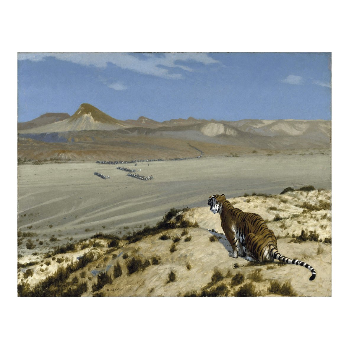 Decorative "Tiger on the Watch" by Jean - Léon Gérôme Poster | High - Quality Print | Repositionable Adhesive - Pasquín