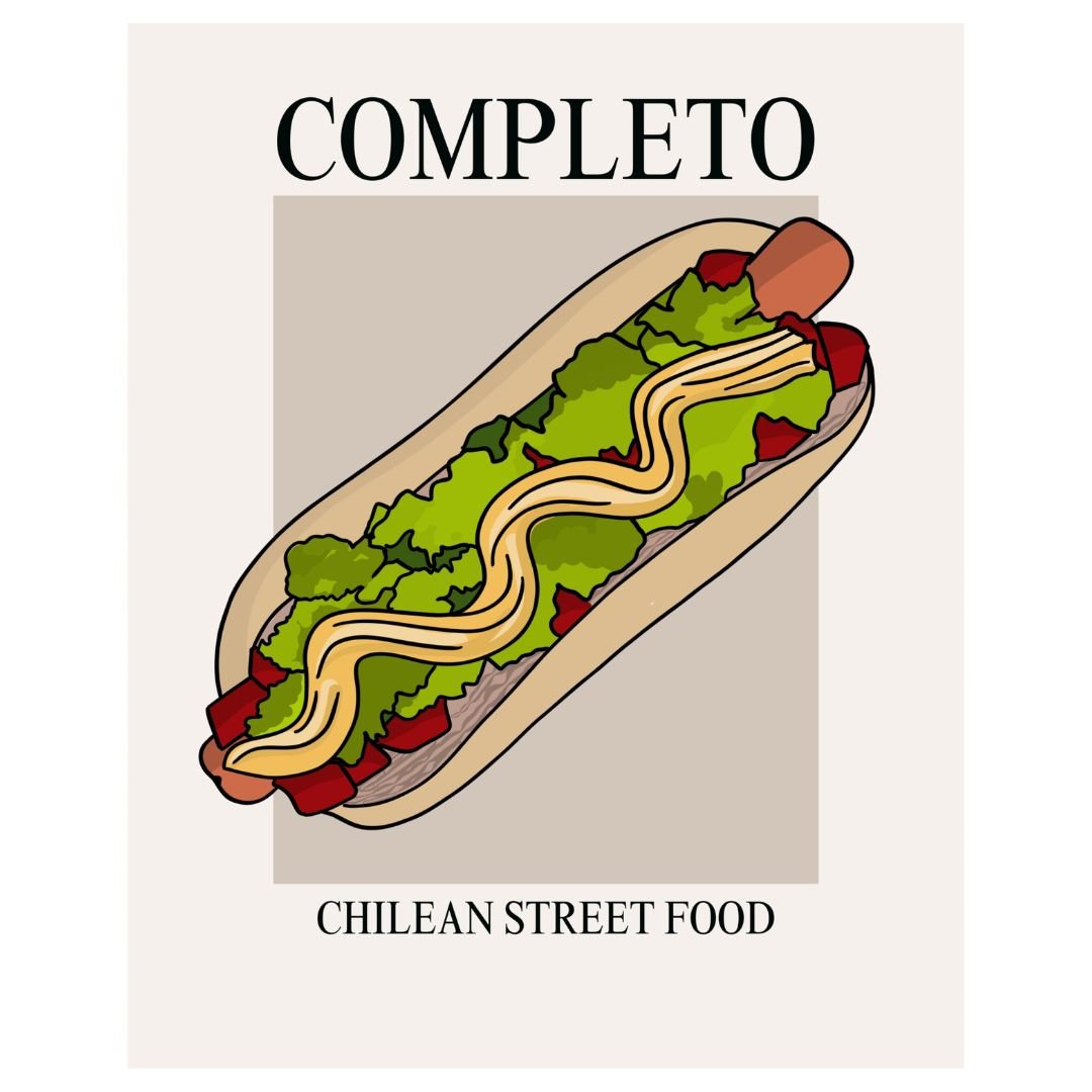 Pasquín Completada Collection "Chilean Street Food" by Lina Foret - Reusable Peel - and - Stick Poster - Pasquín