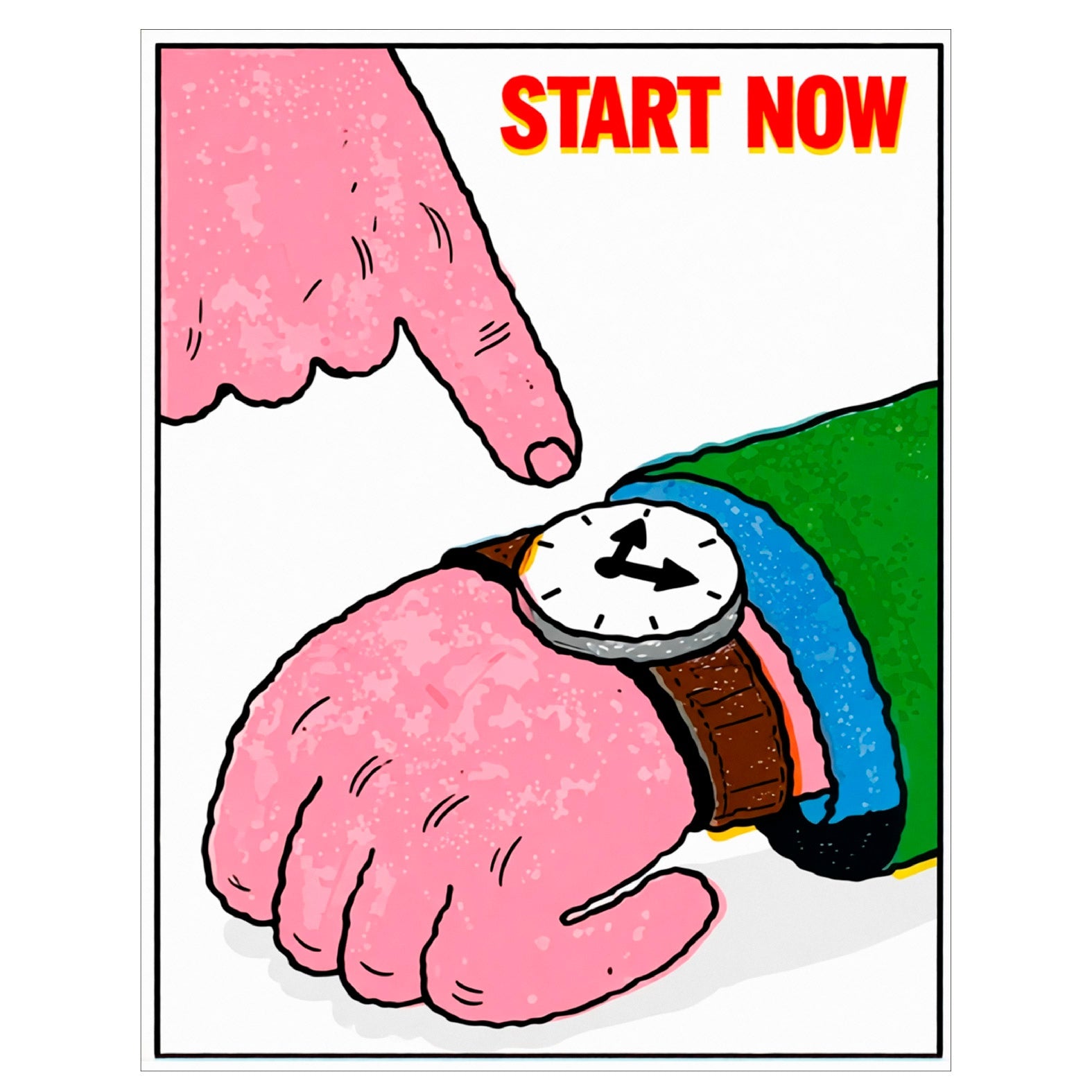 “Start Now” Reusable Peel - and - Stick Poster - Pasquín