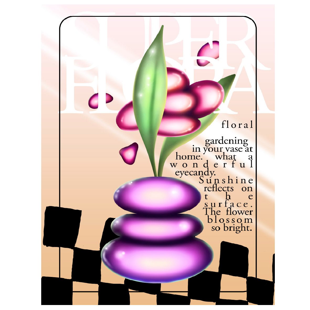 Super Flora Reusable Peel - and - Stick Poster - Pasquín